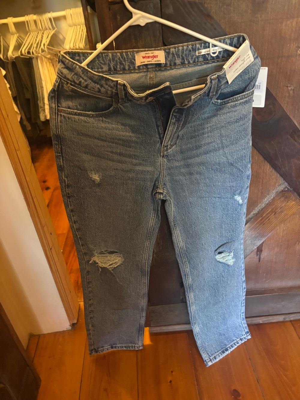 Wrangler high-rise rodeo straight cropped